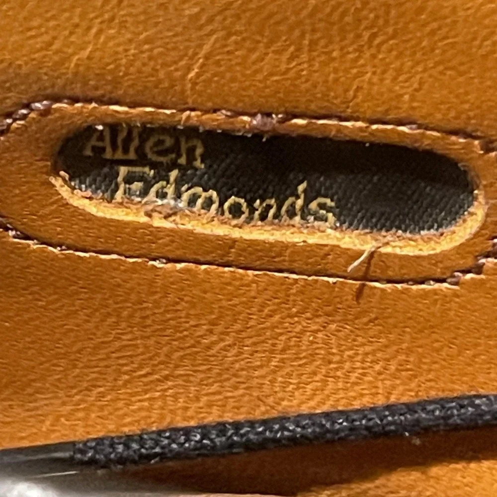 Allen Edmonds Byron Shoes Mens Size 10 B Black Leather Cap Toe Dress Oxford USA
